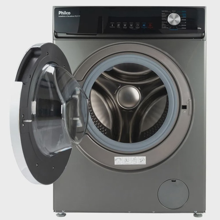 Lava e Seca Philco 16 Programas Eco Inverter 10 kg Inox PLS11T
