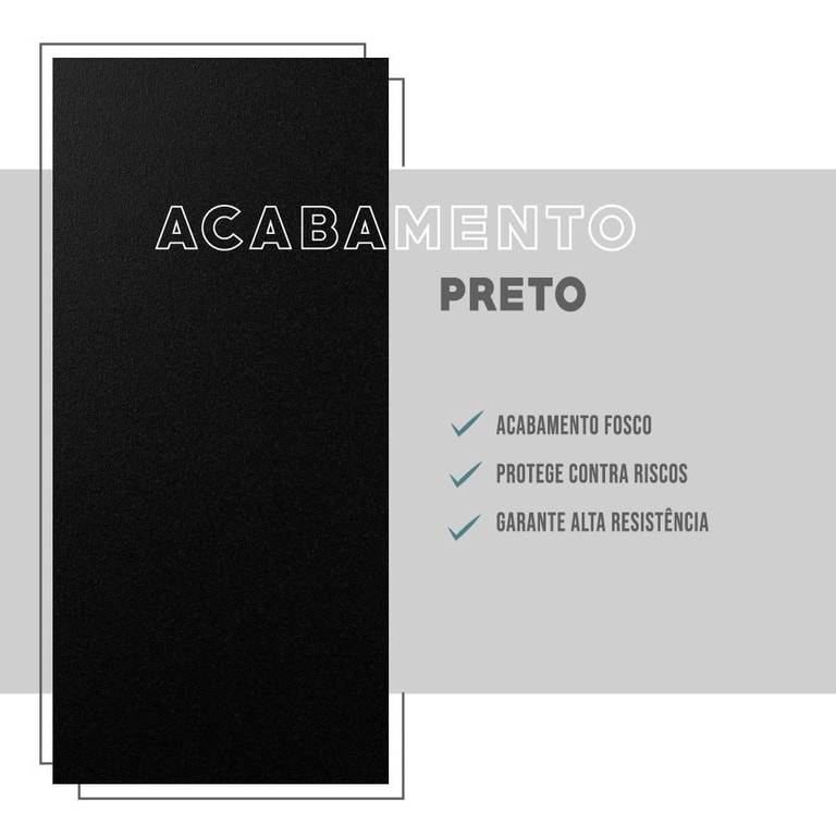 Painel de Parede Amazonas para TV até 50' Preto Fosco Carraro