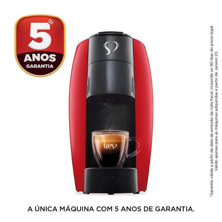 Cafeteira Elétrica Tres Corações Lov 1250W Vermelha