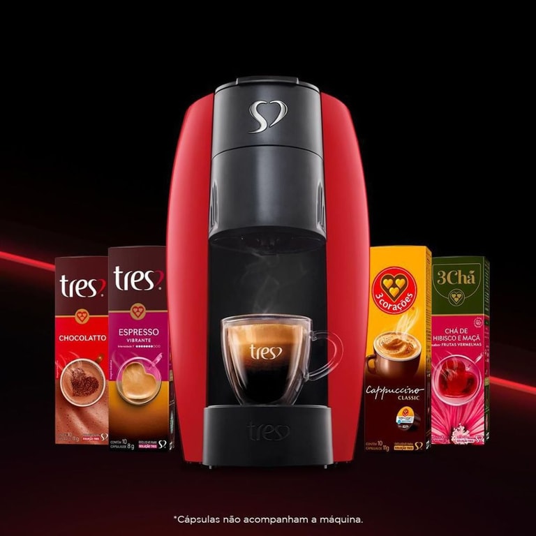 Cafeteira Elétrica Tres Corações Lov 1250W Vermelha