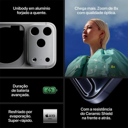 iPhone 17 Pro Max 256GB Prateado - APPL