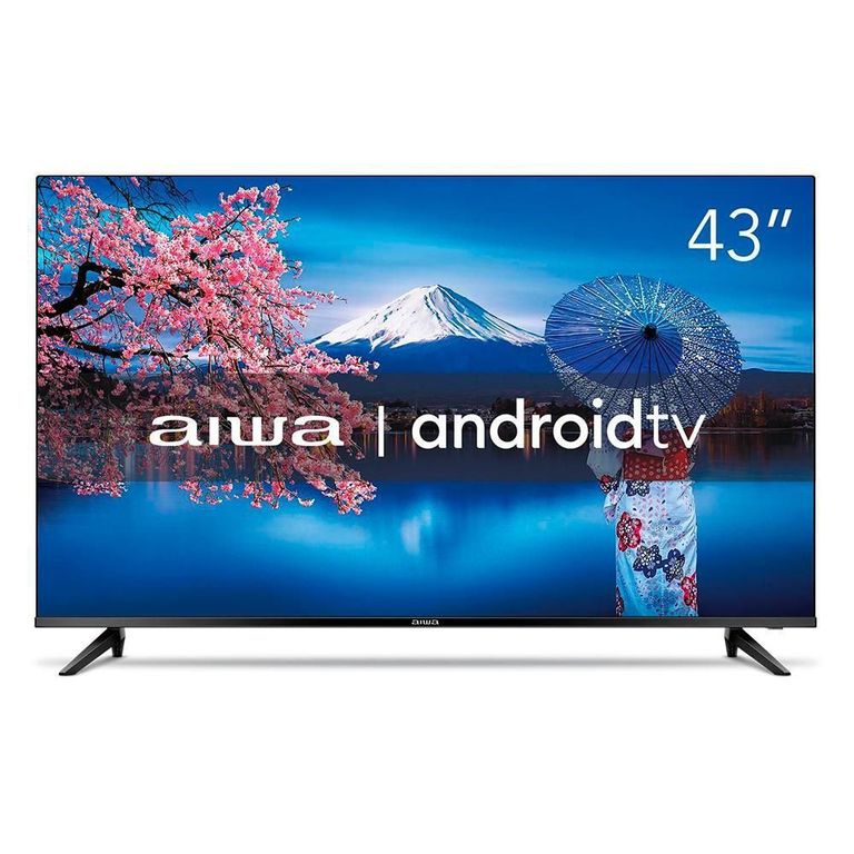 Smart TV 43" LED AIWA BL-02-A 2 HDMI 2 USB Processador Quad Core - Preto